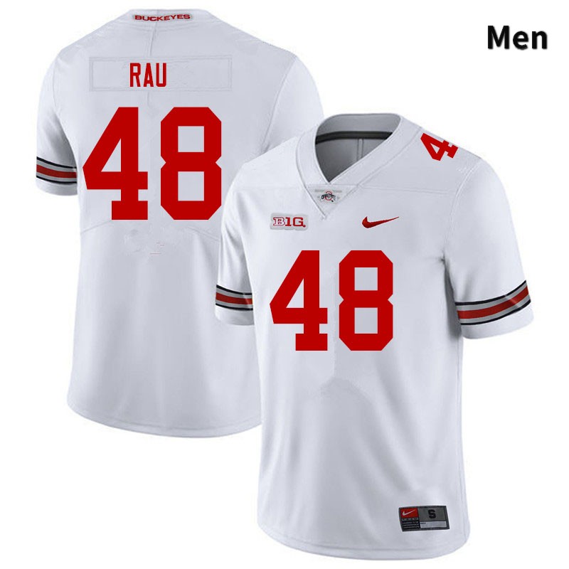 Ohio State Buckeyes Corey Rau Men's #48 White Authentic Stitched College Football Jersey